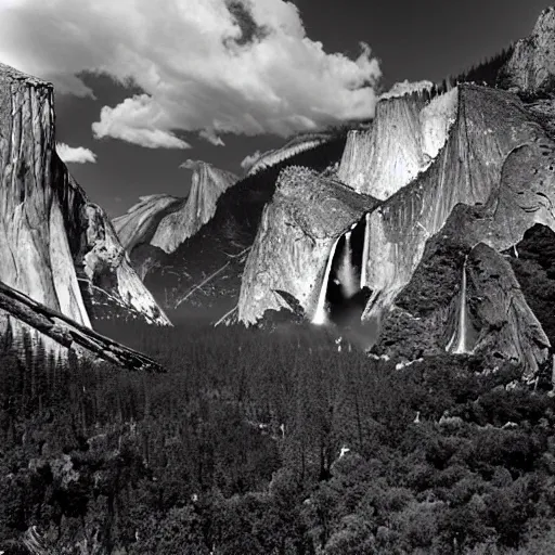 Image similar to yosemite national park award winning photography by ansel adams