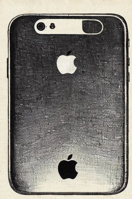 Prompt: “Scientific illustration of iPhone, 18th century.”