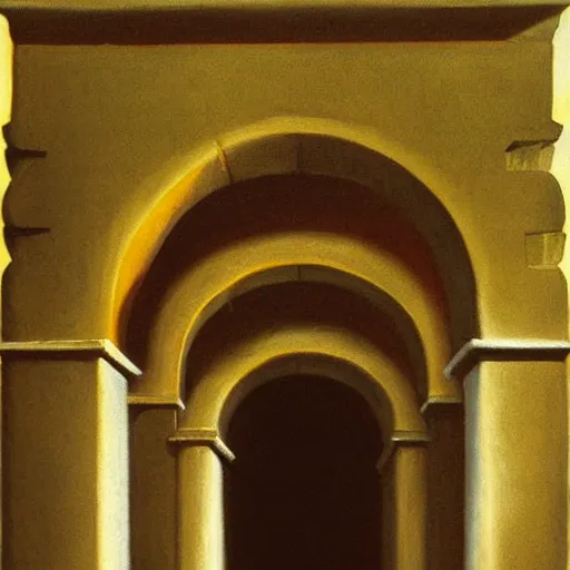 Image similar to a painting of an archway, by clarence holbrook carter