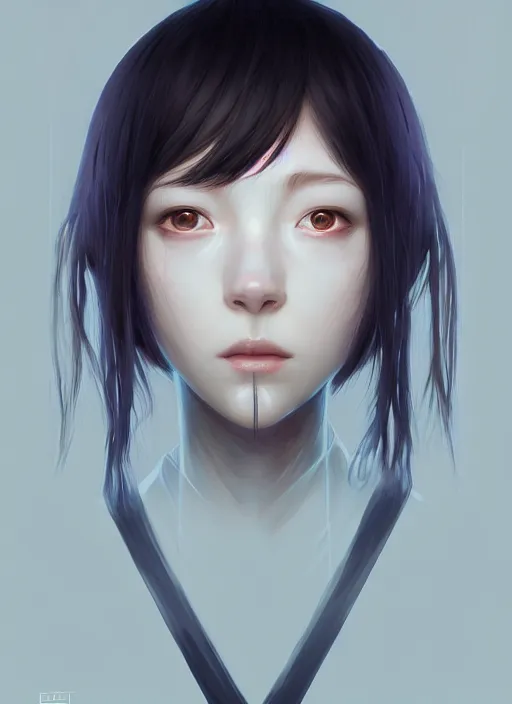 Prompt: symmetry!! portrait of lain, serial experiments : lain, intricate, elegant, highly detailed, digital painting, artstation, concept art, smooth, sharp focus, illustration, by bartek fedyczak, erak note, tooth wu, neil richards, kan liu, siwoo kim, jisu choe