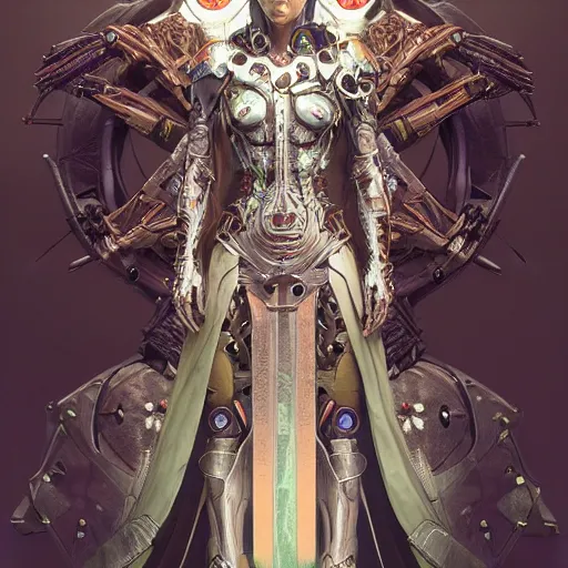 Prompt: evil cyborg druid android queen, ultra realistic, concept art, intricate details, serious, highly detailed, photorealistic, octane render, 8 k, unreal engine, art by todd mcfarlane and artgerm and greg rutkowski and alphonse mucha