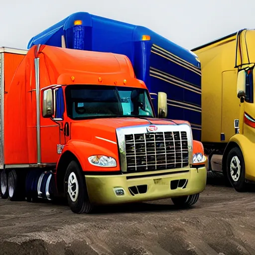 Image similar to two trucks on top of each other in bed