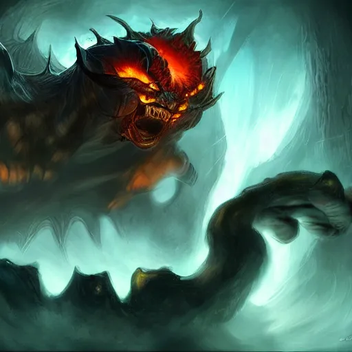 Image similar to fantasy art balrog