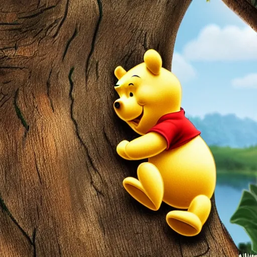 Prompt: winnie the pooh is a jar of honey