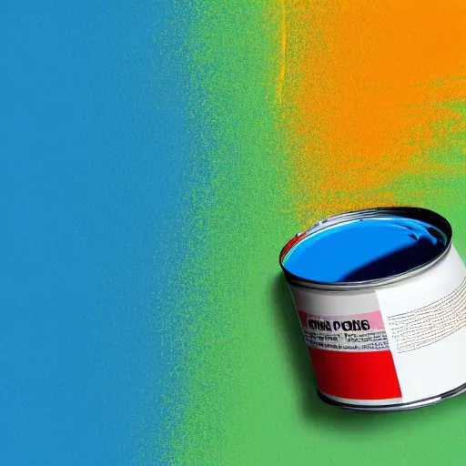 Image similar to can of paint, minimal, modern, colors, mix