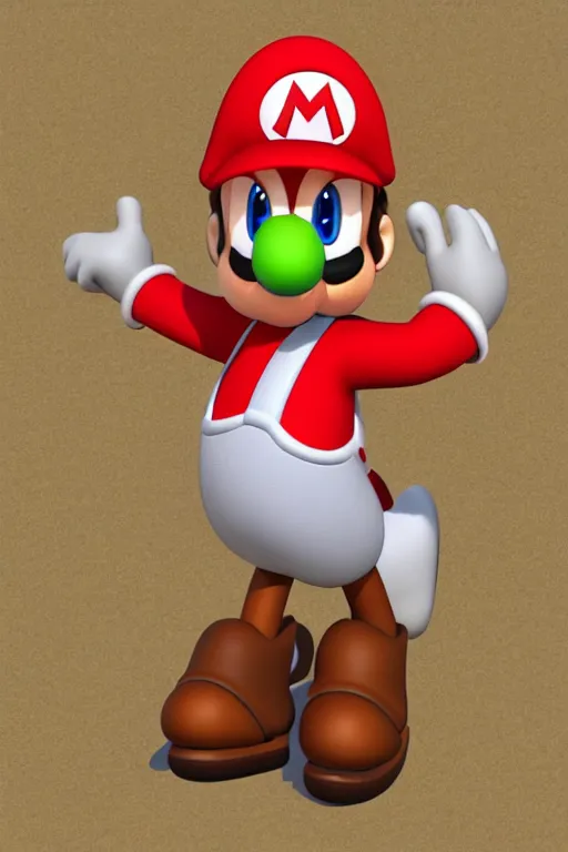 Image similar to Fashionable Anthropomorphic bird by Nintendo, mario 3D world