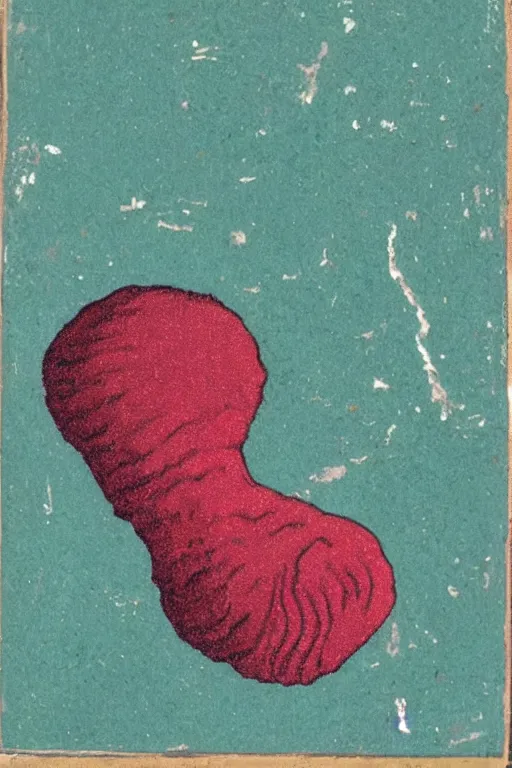 Image similar to plumbus, cave painting