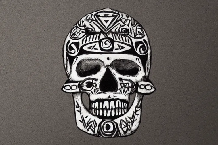 Image similar to Aztec skull