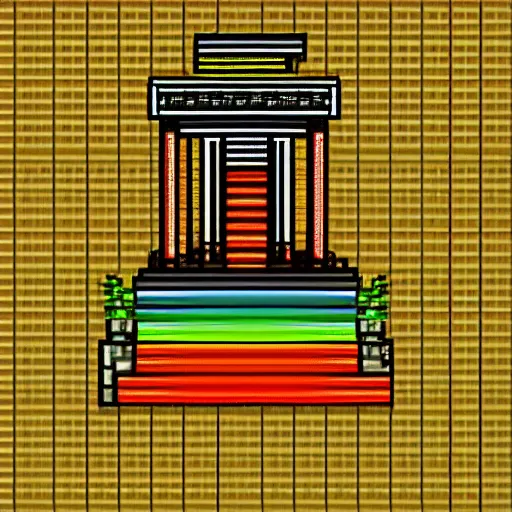 Image similar to temple of the sun # pixelart