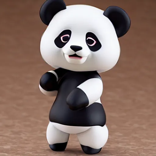 Prompt: panda, nendoroid, figurine, detailed product photo