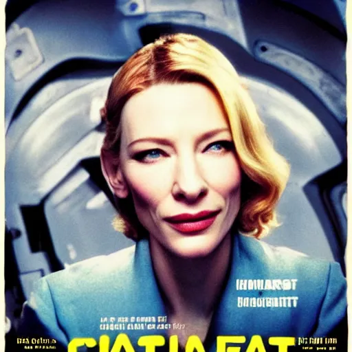 Prompt: cate blanchett , scifi, retro futurist, movie poster,