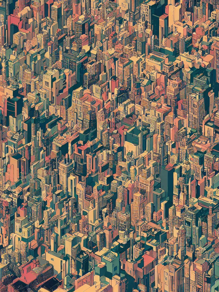 Image similar to alcohol city, Intricate ultradetailed illustration by Tomer Hanuka, by Victo Ngai, by James Gilleard