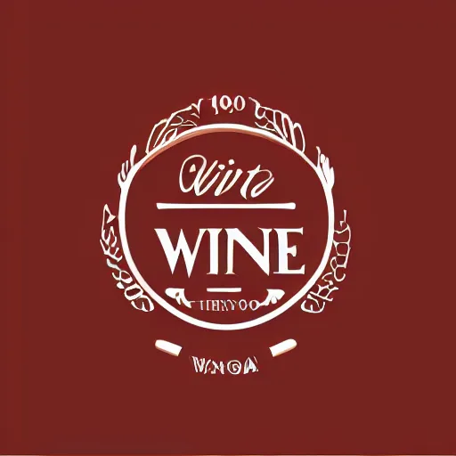 Image similar to a vector logo of a wine business, illustrator