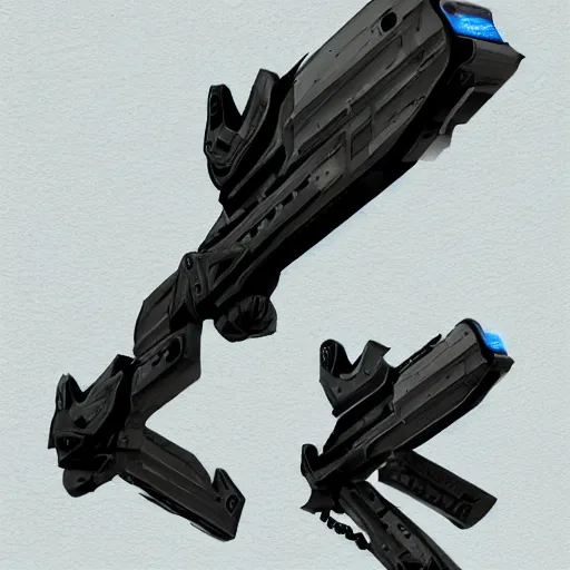 Prompt: a photorealistic depiction of a futuristic weapon used only by aliens