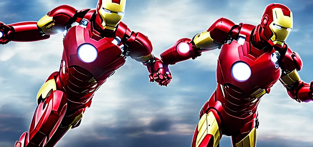 Image similar to a very high resolution image of ironman. from an episode of the office. photorealistic, photography