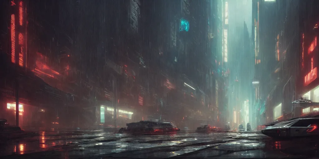 Image similar to an environmental concept art of blade runner 2 0 7 7, highly detailed, environmental light, cinematic by francis tneh