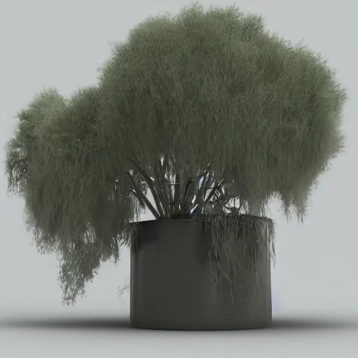 Prompt: a ceramic still distilling eucalyptus into a liquid, infrastructure, octane, 3 d model