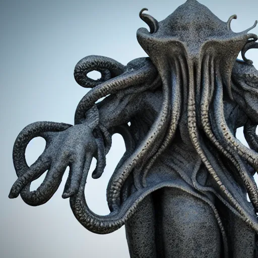 Prompt: 8 k hd detailed octane render of a statue in honor of cthulhu