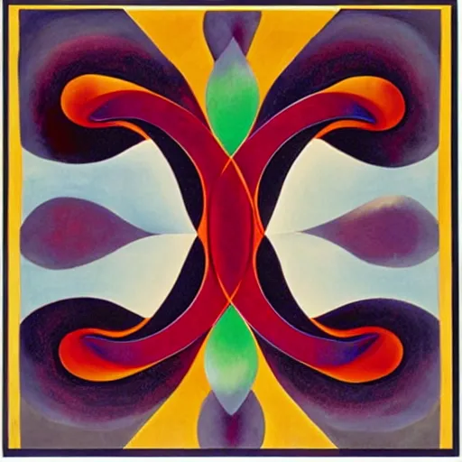 Image similar to georgia o'keeffe symmetry