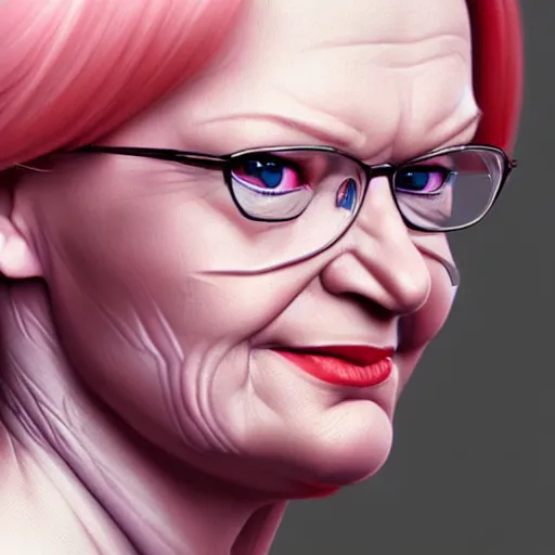 Prompt: a beautiful detailed 3 d matte portrait of tarja halonen, by artgerm, high details