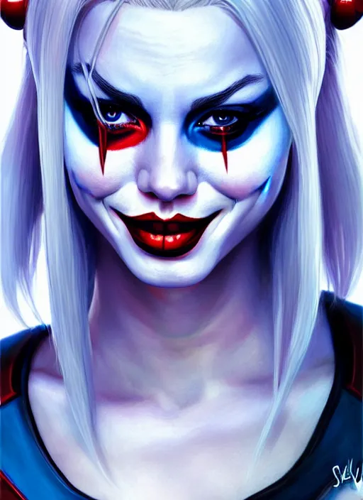 Prompt: photo of a gorgeous harley quinn in the style of stefan kostic, realistic, sharp focus, 8 k high definition, insanely detailed, intricate, elegant, art by stanley lau and artgerm