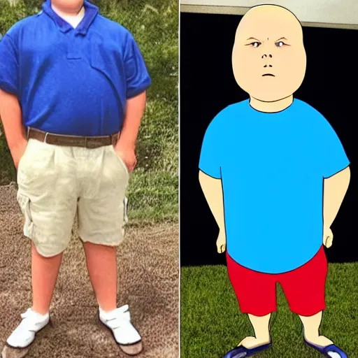 Image similar to bobby hill in real life