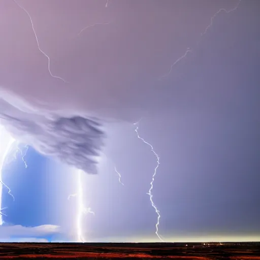 Image similar to a tornado shaped cloud, award winning, dramatic lightning, UHD, 4k