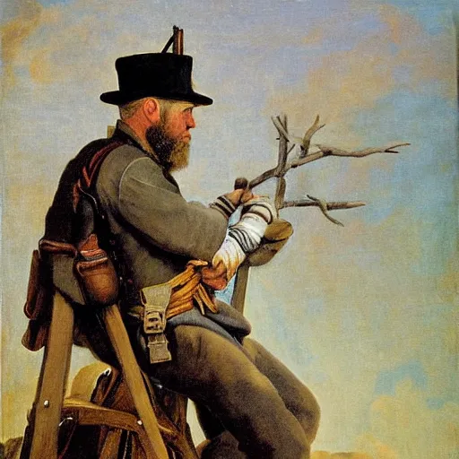 Prompt: painting American civil war soldier, Paolo Veronese style