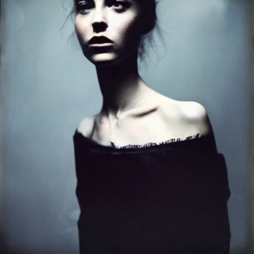 Image similar to kodak portra 4 0 0, wetplate, photo of a surreal artsy dream scene,, girl, weird fashion, photographed by paolo roversi style