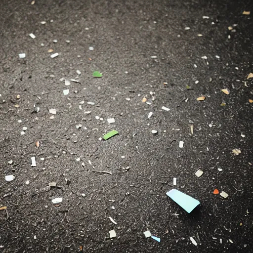 Image similar to a single piece of litter, without text