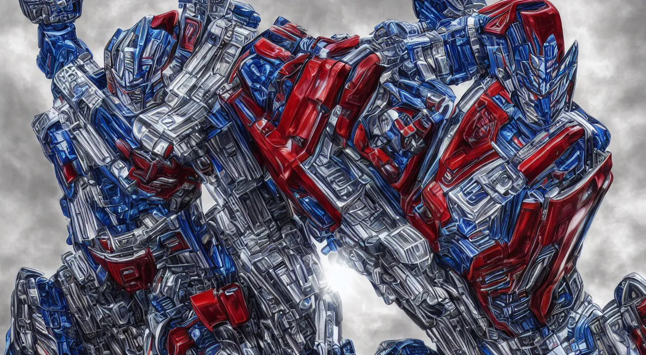 Image similar to elon musk as optimus prime hyper detailed realistic 8 k, sacred geometry