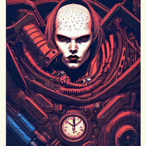 Image similar to portrait soft low light, by killian eng and joe fenton and martin deschambault, inspired by 2 0 0 0 ad comics, red and blue only, etching, fine, sharp high detail,