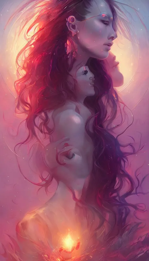 Prompt: psytrance artwork, by charlie bowater