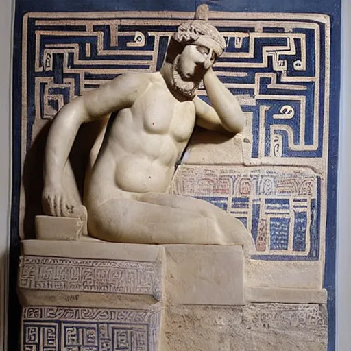 Prompt: “man on the Internet, Ancient Greek style”