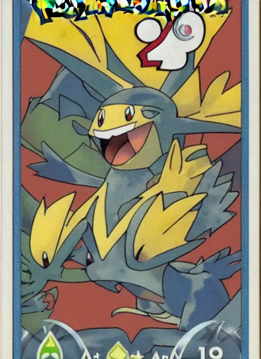 Image similar to a single pokemon card art from 1 9 5 0 award winning art