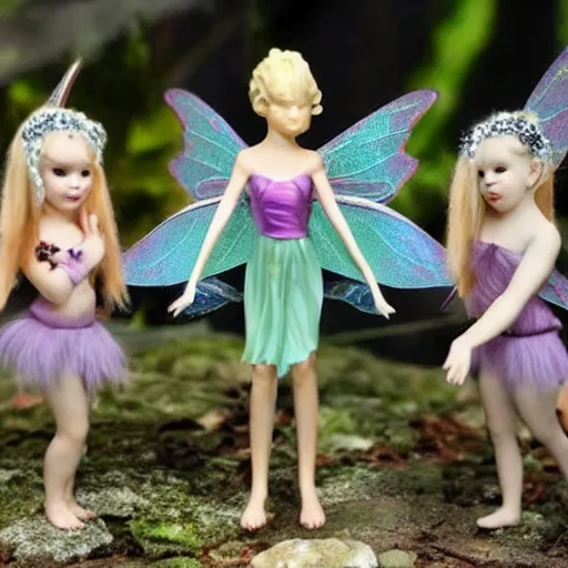 Image similar to fairy models giving a hand at one of their friends