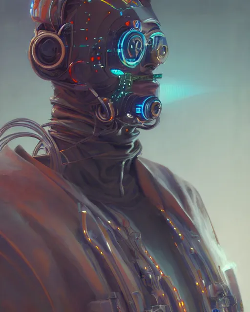 Prompt: cyberpunk man made of metallic wires and carbon fiber, photorealism, peter mohrbacher, artstation