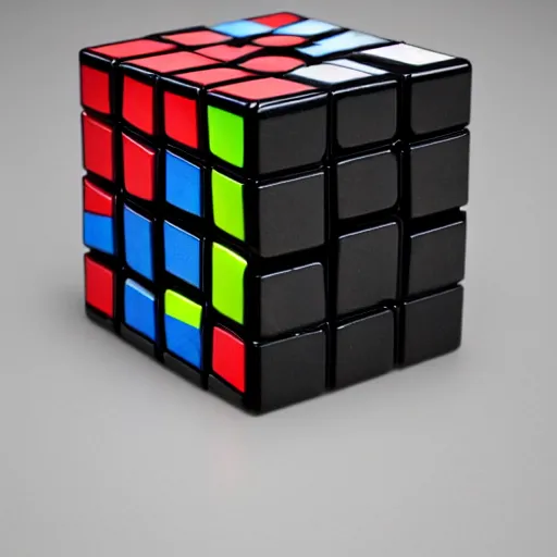 Image similar to a rubix cube made of dark matter