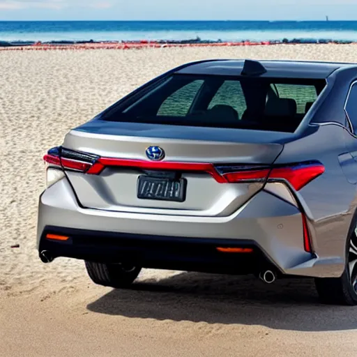 Image similar to a 2020 toyota camry parked at the beach