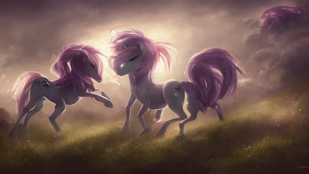 Prompt: my little pony spiders. andreas achenbach, artgerm, mikko lagerstedt, zack snyder 3 8 4 0 x 2 1 6 0