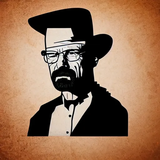 Image similar to Walter White with pork pie black hat, accurate anatomy, highly detailed, realistic, centered, portrait