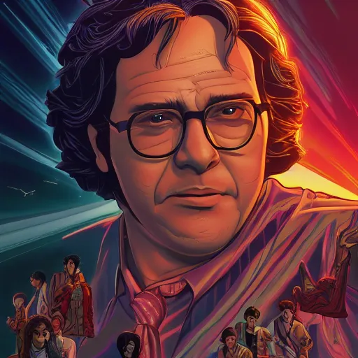 Image similar to the second coming of george costanza, by dan mumford, yusuke murata, makoto shinkai, ross tran, cosmic, heavenly, god rays, intricate detail, cinematic, 8 k, cel shaded, unreal engine, featured on artstation, pixiv