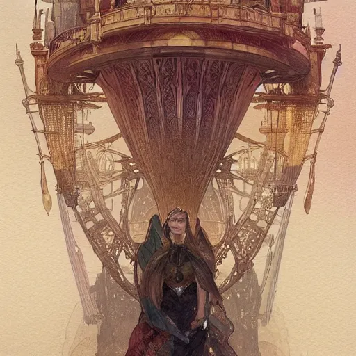 Prompt: a beautifull intricate watercolour painting of house of arakis, dune, frank herbert, reflexions, verry high details by william turner art, greg rutkowski and alphonse mucha, trending on artstation, very very detailed, masterpiece, vibrant colors