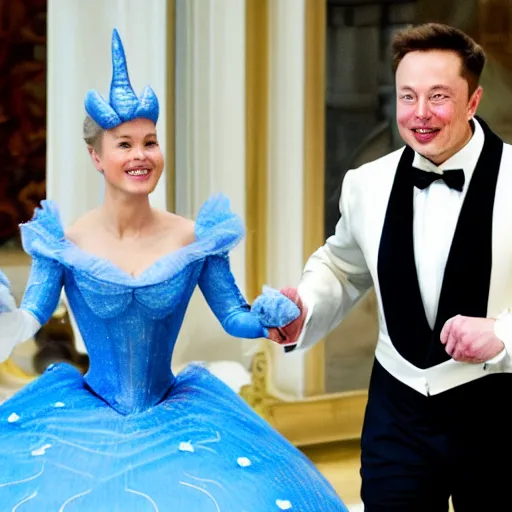 Prompt: Elon Musk in Cinderella