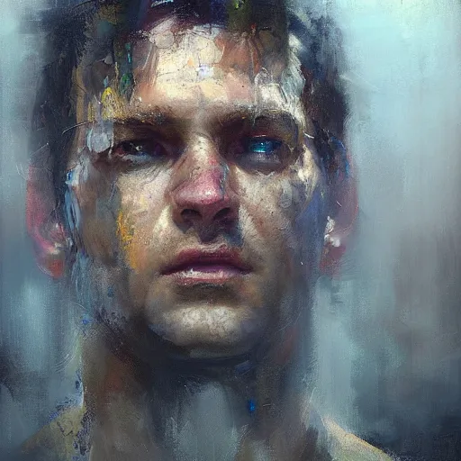 Prompt: face protrait of aqua man, realistic, ultrahd, jeremy mann painting