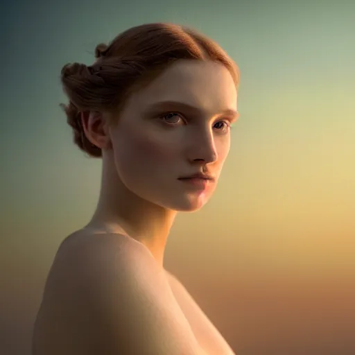 Image similar to photographic portrait of a stunningly beautiful renaissance replicant female in soft dreamy light at sunset, contemporary fashion shoot, by edward robert hughes, annie leibovitz and steve mccurry, david lazar, jimmy nelsson, breathtaking, 8 k resolution, extremely detailed, beautiful, establishing shot, artistic, hyperrealistic, beautiful face, octane render