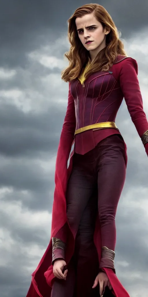 Image similar to Still of Emma Watson as Scarlett Witch