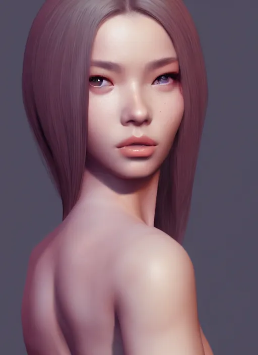 Prompt: beautiful portrait, beautiful girl, beautiful body, tranding by artstation, by chen wang, character artist, 8 1 5, mature content, zbrush maya, substance 3 d painter