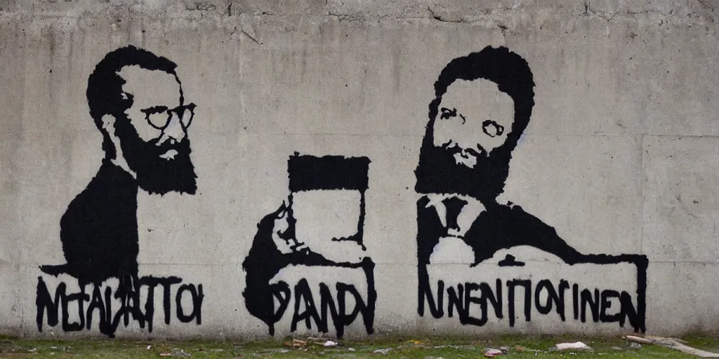 Image similar to bearded nation by banksy