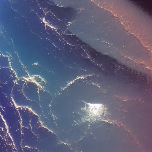 Image similar to Water world seen from space, hubble photograph